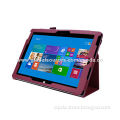 Ultra-slim Purple Stand Folio Leather Tablet PC Case for Microsoft Surface Pro 3, Different Colors